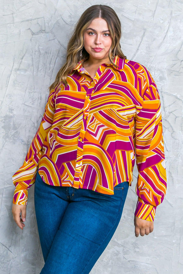 LIVELY CHAM WOVEN TOP.