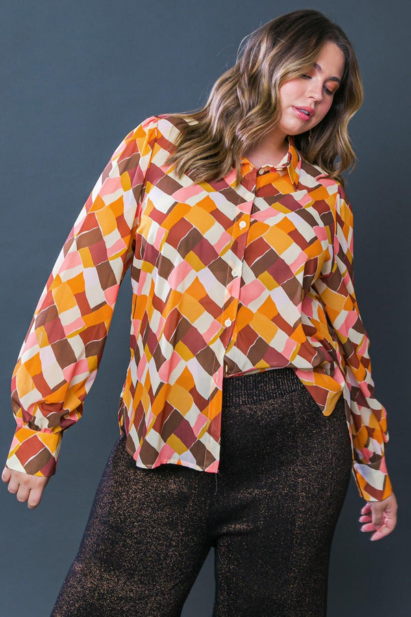 ENJOY EACH DAY WOVEN TOP.