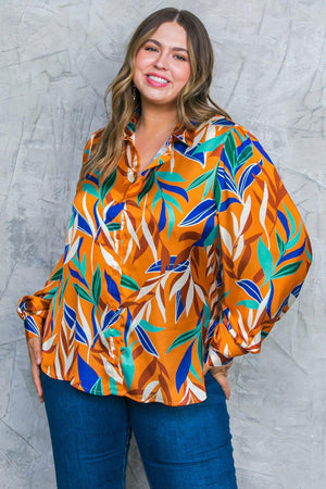 FEELS LIKE FALL WOVEN TOP.