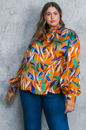 FEELS LIKE FALL WOVEN TOP.