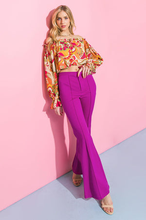 DEPTHS OF BEAUTY FLARE PANTS.