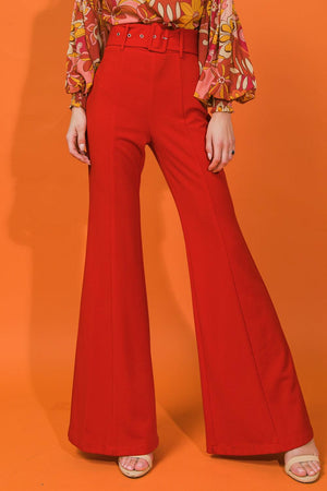 COUNTDOWN THE HOURS WOVEN FLARED PANTS - Flying Tomato - PANTS - Jealous Tomato