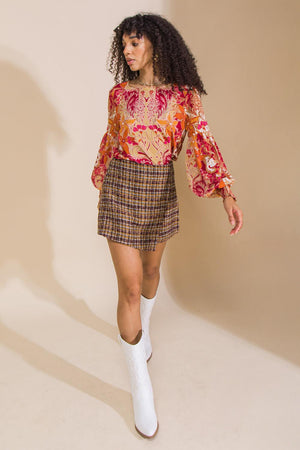 LOVE YOU BETTER TWEED SKORT.