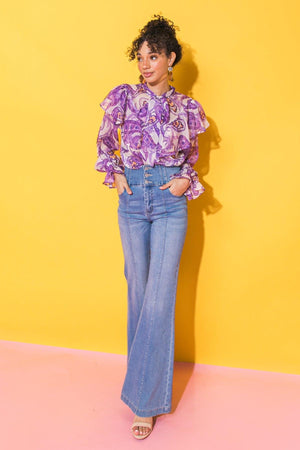 SWEETEST HELLO WOVEN TOP.