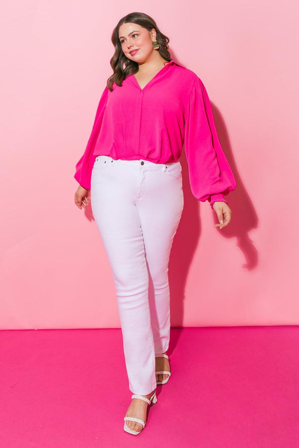 MILES BETWEEN US WOVEN TOP.