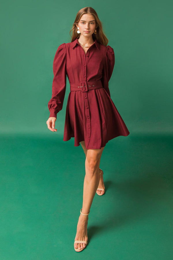 WRAPPED UP IN LOVE MINI DRESS.