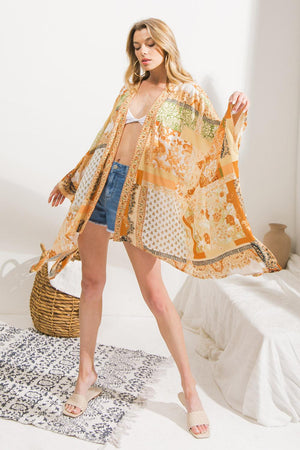 LOVE IN YOUR LIFE KIMONO MIDI COVER UP.