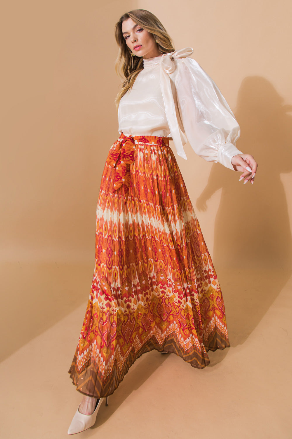 A POINT IN TIME WOVEN MAXI SKIRT