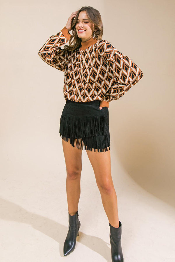 MAKE SOME PLANS SUEDE SKORT.