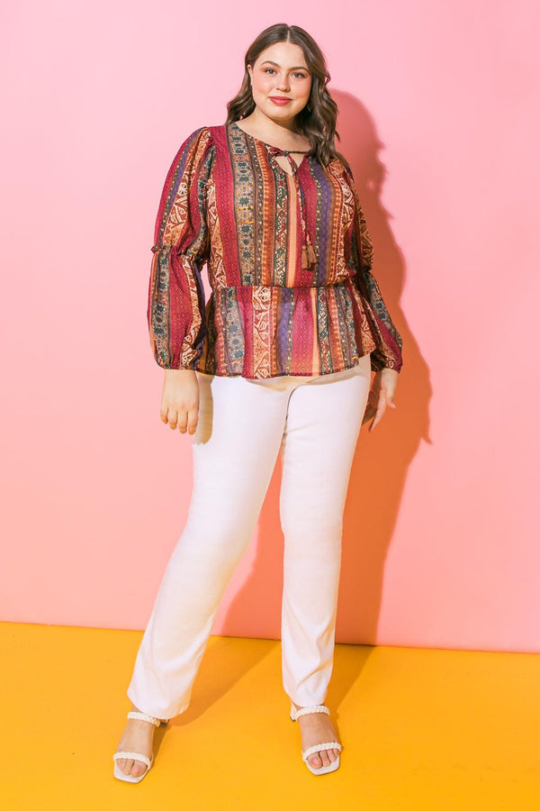 THRILLED FOR THIS WOVEN TOP.