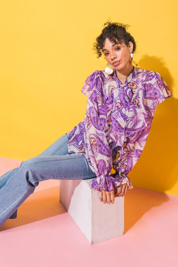 SWEETEST HELLO WOVEN TOP.