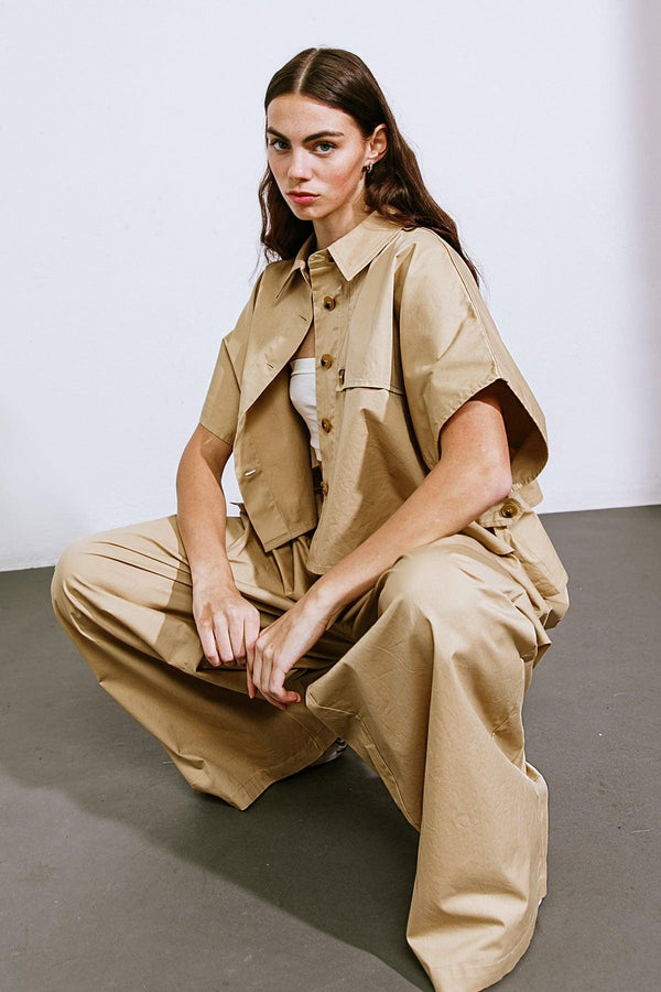 IT'S PERFECT TIMING WOVEN TOP.