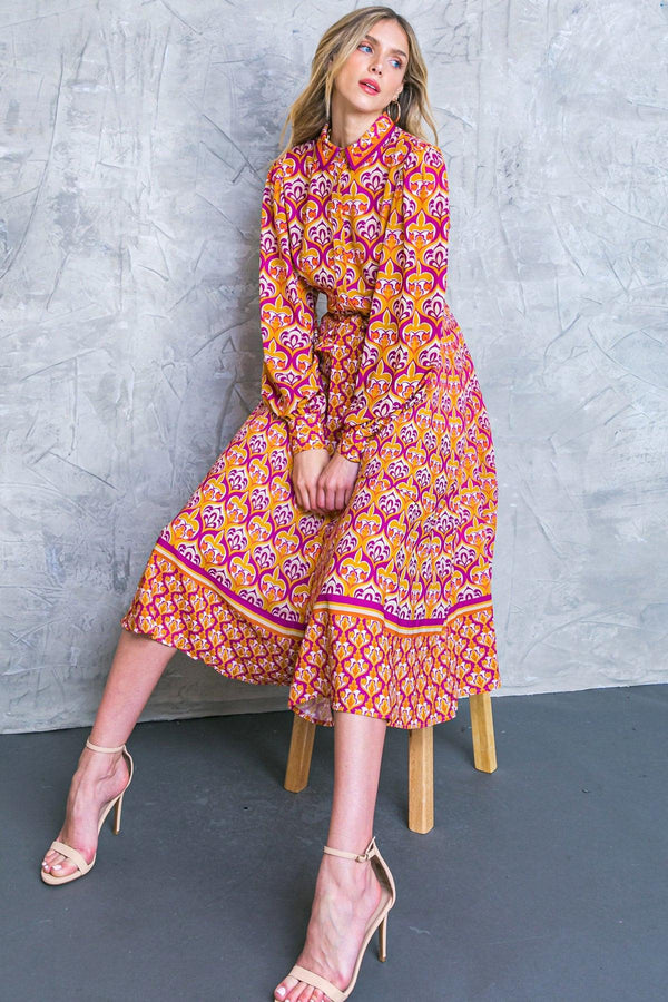 LIFETIME CELEBRATIONS WOVEN SHIRT DRESS.