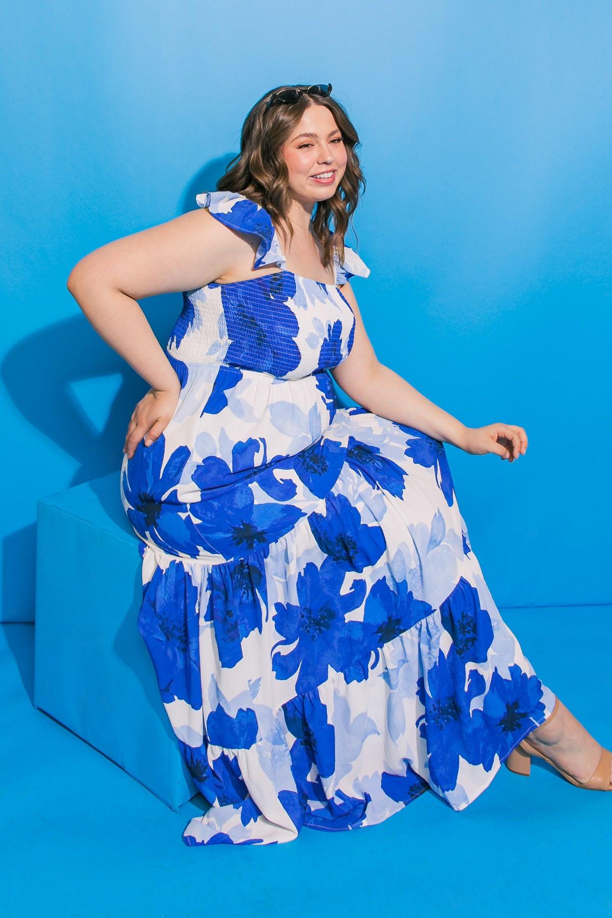 flying tomato dress Printed Woven Midi ID23543 100% Cotton Size FEEL LIKE MOVING FLORAL MAXI