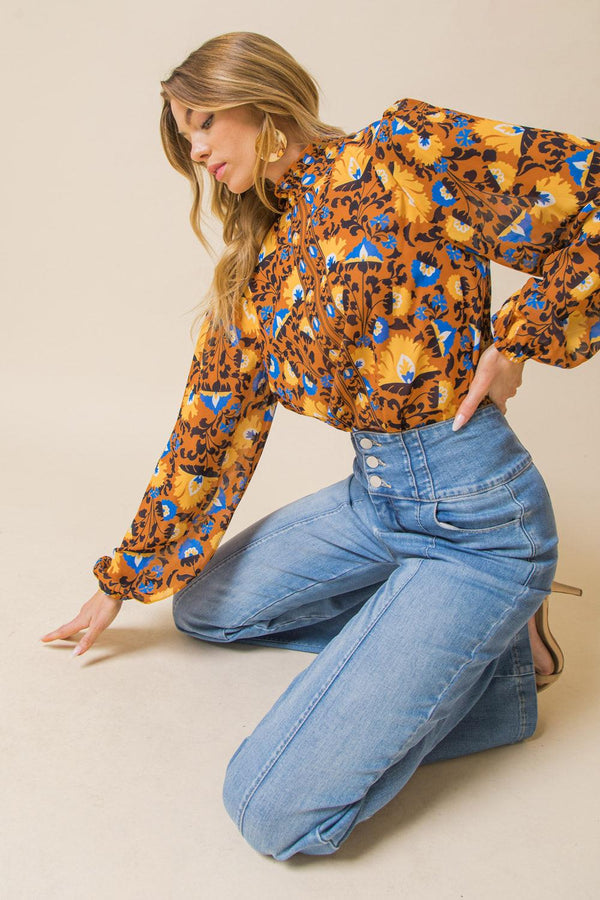 OVERTHINKING IT WOVEN TOP.