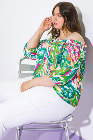 BRING GOOD ENERGY WOVEN TOP.