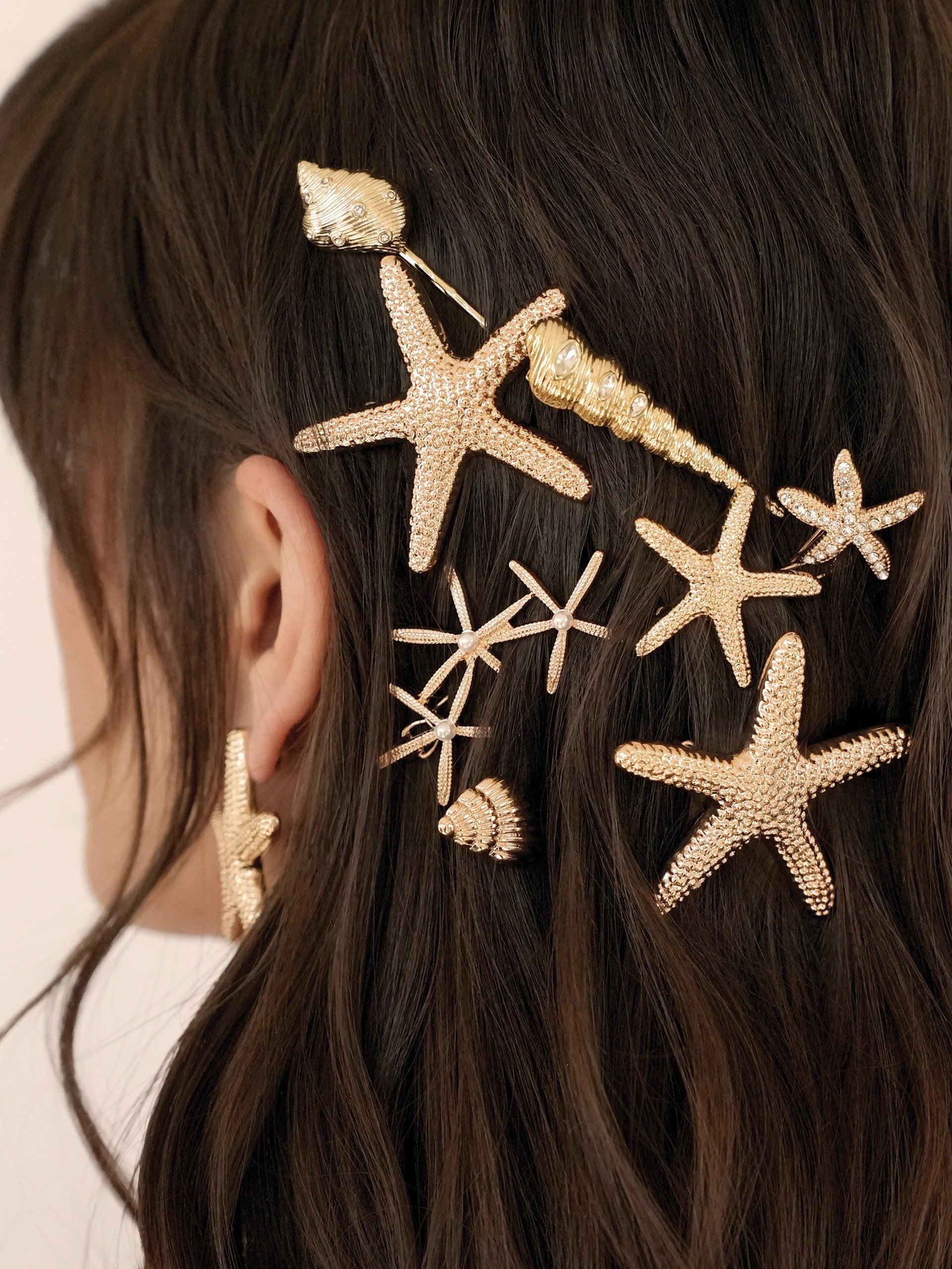 Starfish Barrette Set - Flying Tomato - Hair - Ettika