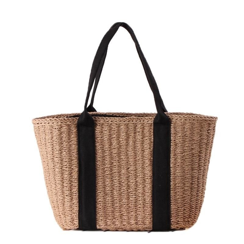 Vintage Straw Beach Bag