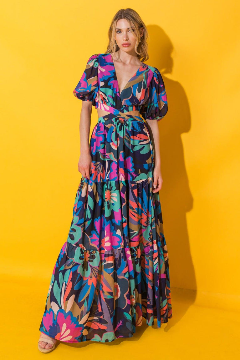 Flying Tomato Floral Woven Maxi Dress