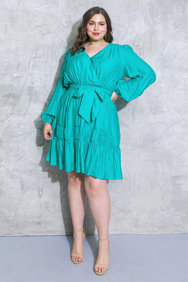 CATCH THE WIND WOVEN MINI DRESS.