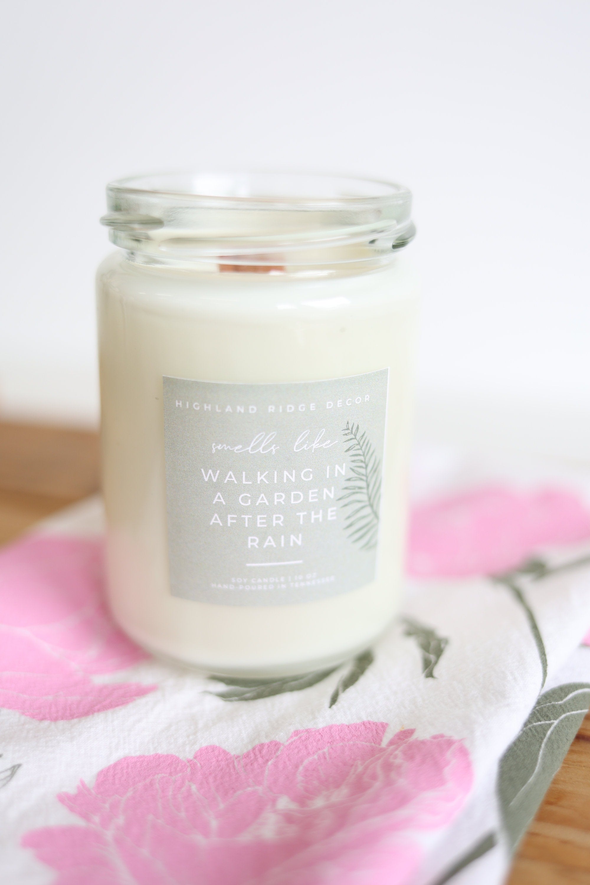 "Walking In A Garden After The Rain" Candle