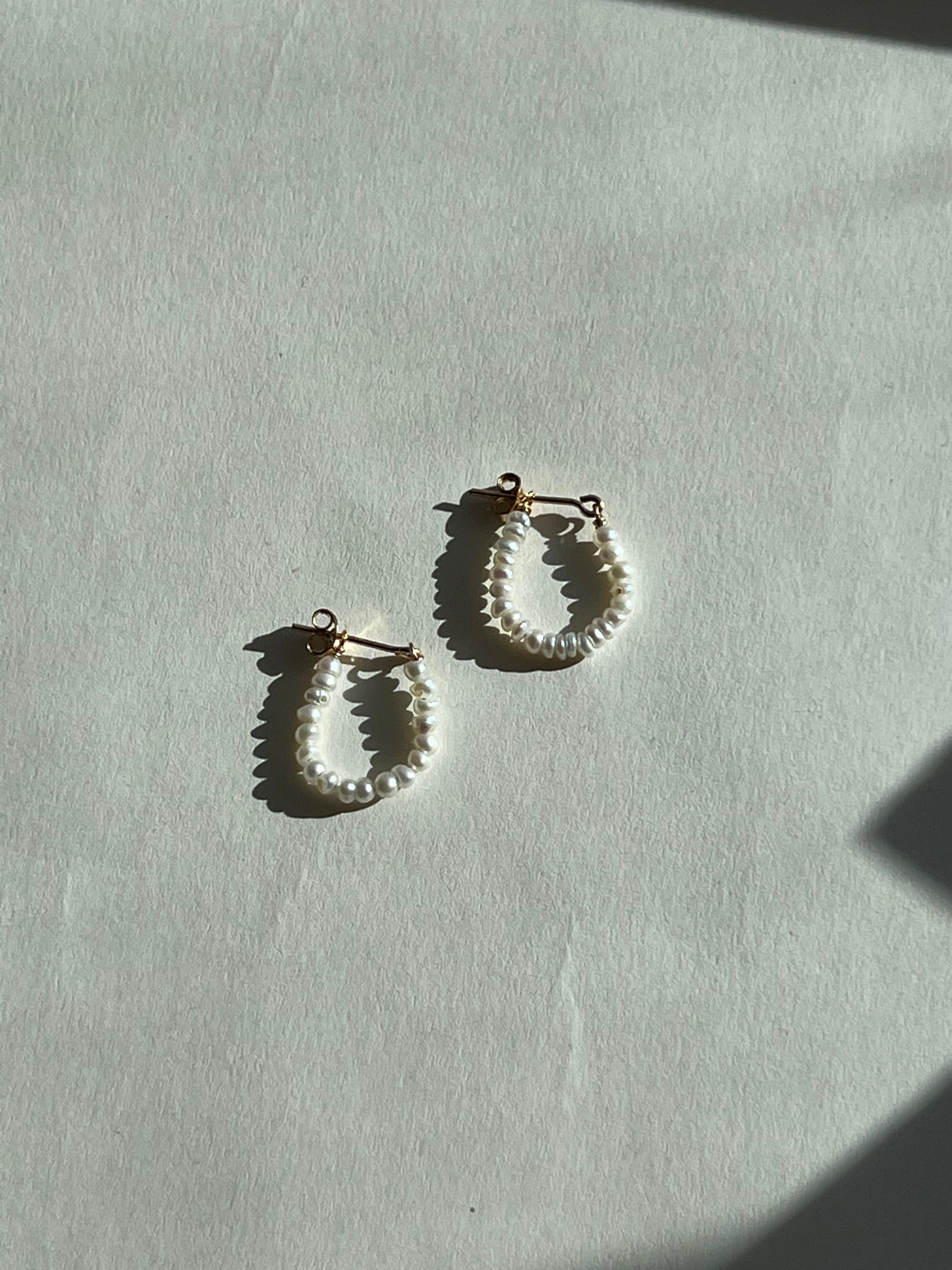 Pebble Hoop Earrings