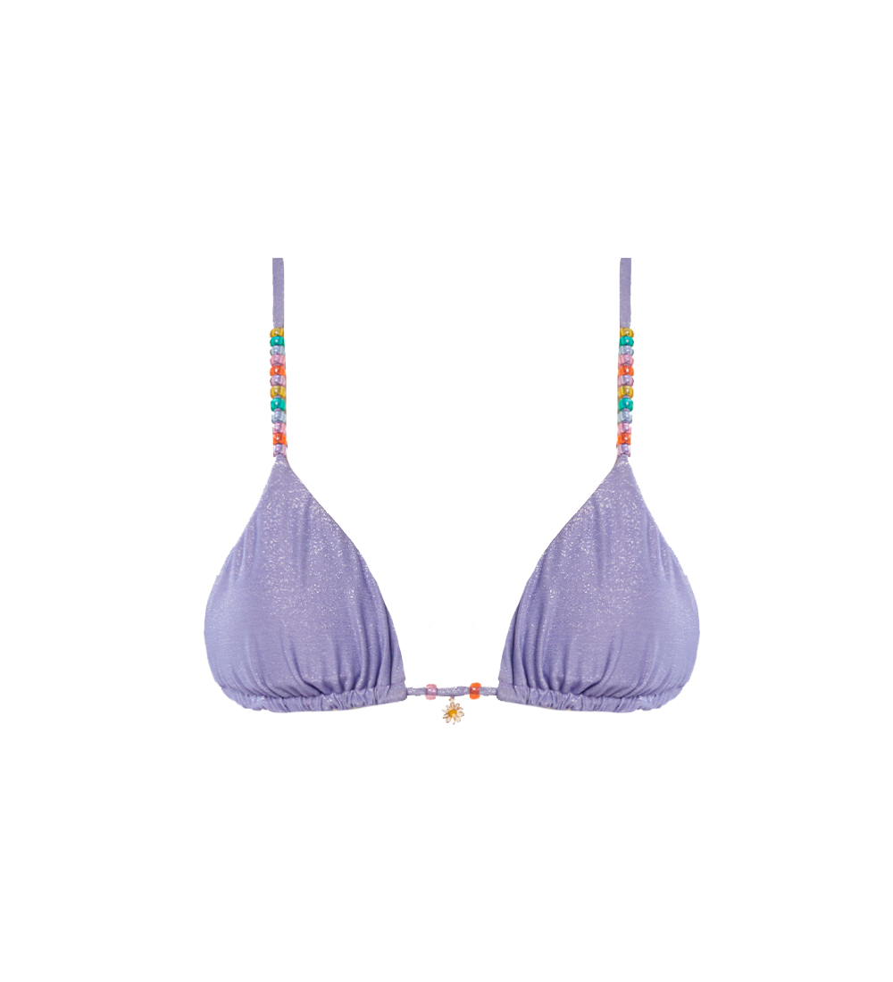 Iris Lilac Shine Bikini Top