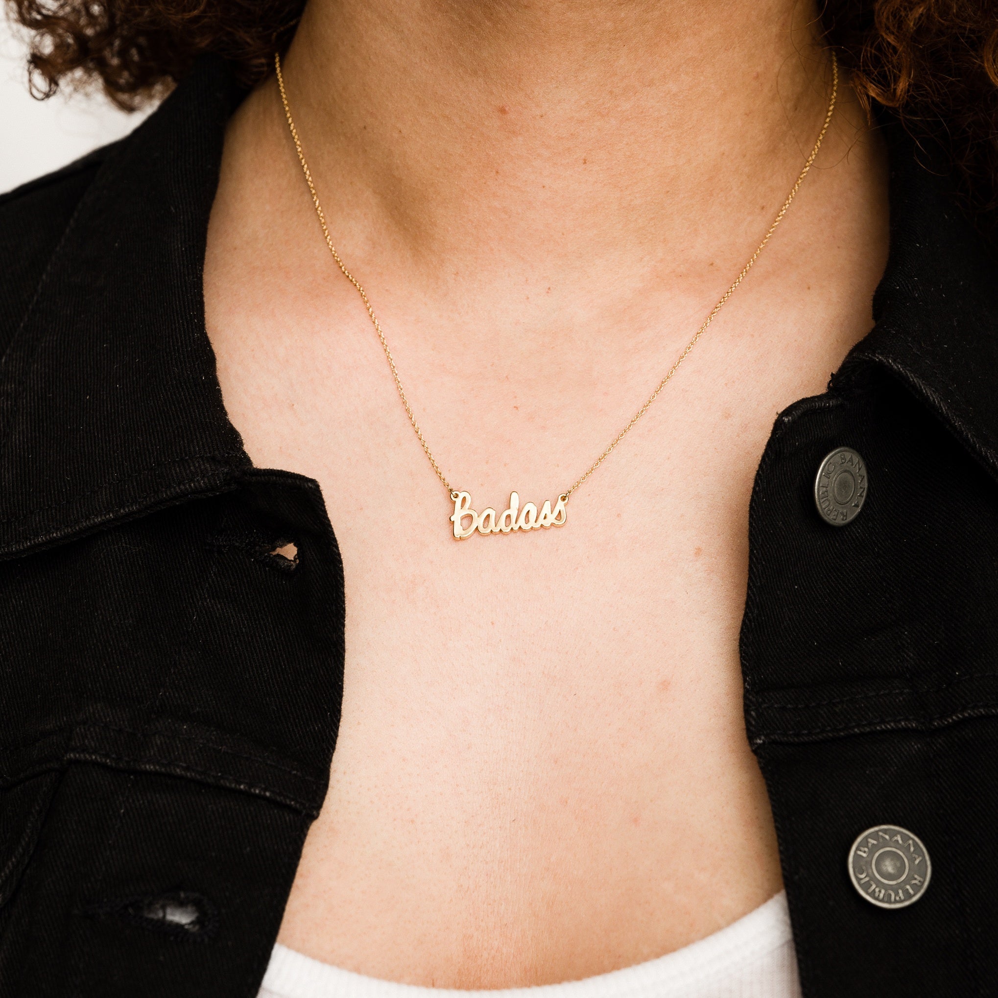 Badass Script Necklace