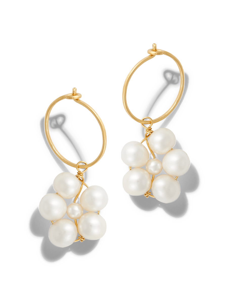 Pearl Daisy Earrings