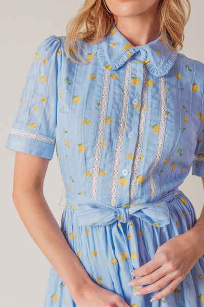 STARLIT SKIES WOVEN MINI DRESS.