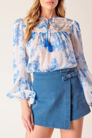 LAGOON DAYDREAMS WOVEN TOP.