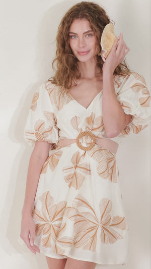 BREEZE BLOOM WOVEN MINI DRESS
