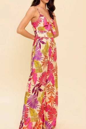SAFE HAVEN PINK WOVEN JUMPSUIT.