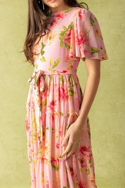 WHICH CHAPTER WOVEN MAXI DRESS.