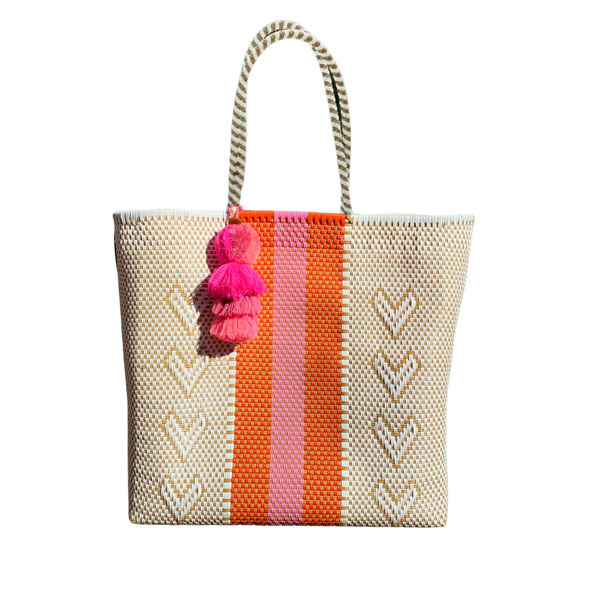 Giving Hearts Orange / Rose Citron Tote