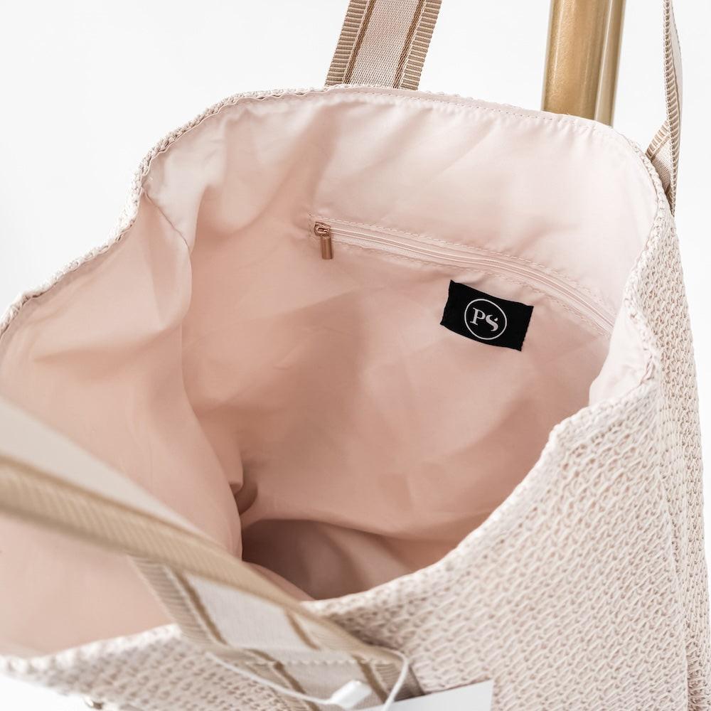 Ruby Raffia Tote Bag.