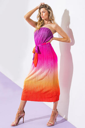 GIVE IT A GO IN GARDEN MIDI DRESS.