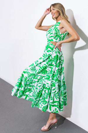 LIVE YOUR TRUTH WOVEN MIDI DRESS.