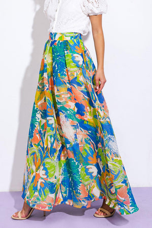 COASTAL CHIC WOVEN MAXI SKIRT.