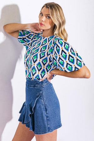 FRESH TAKE WOVEN TOP.