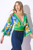 WE BELONG TOGETHER WOVEN CROP TOP.