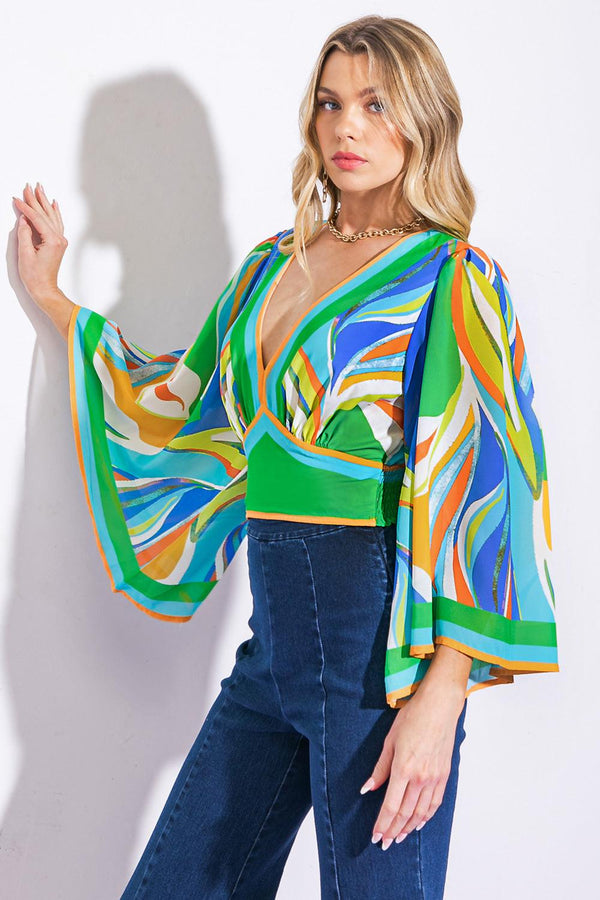 WE BELONG TOGETHER WOVEN CROP TOP.
