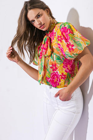DAY DOWNTOWN WOVEN TOP.