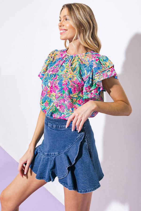 AWARE OF THIS WOVEN TOP.