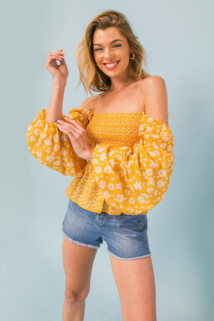 CROWNING GLORY WOVEN TOP.