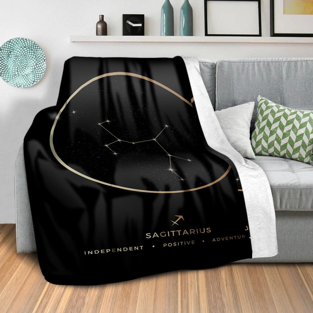 Sagittarius Traits Gold Blanket