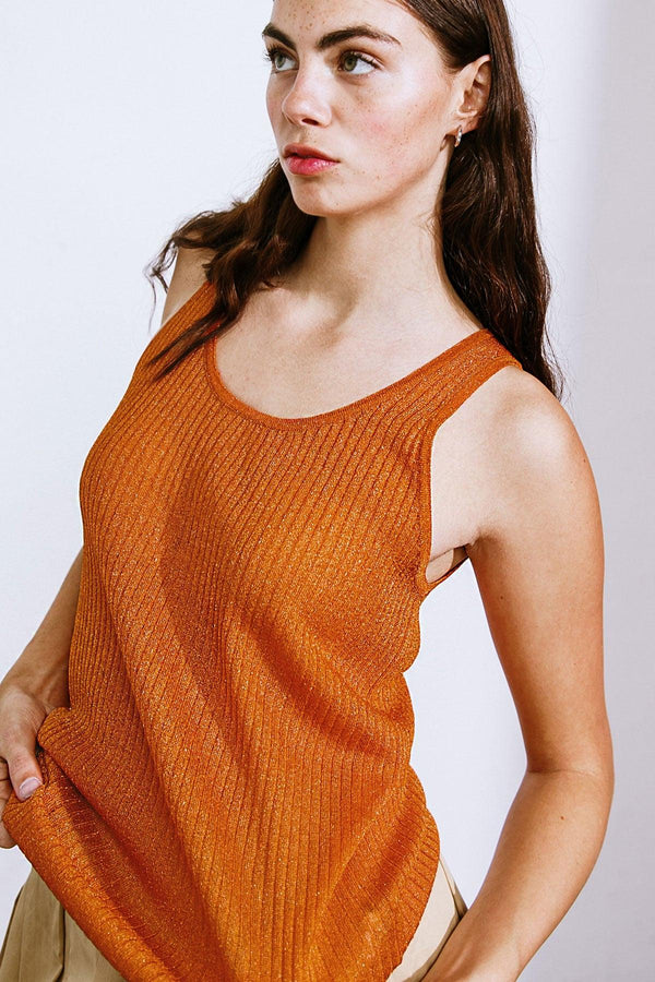 BLISSFUL LOVE WOVEN TANK TOP.