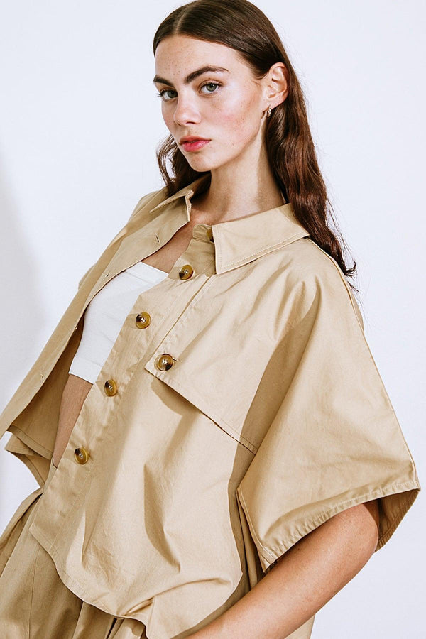 IT'S PERFECT TIMING WOVEN TOP.