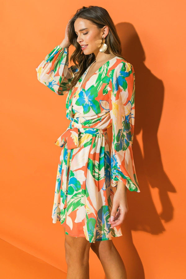 SPREAD YOUR WINGS WOVEN MINI DRESS.