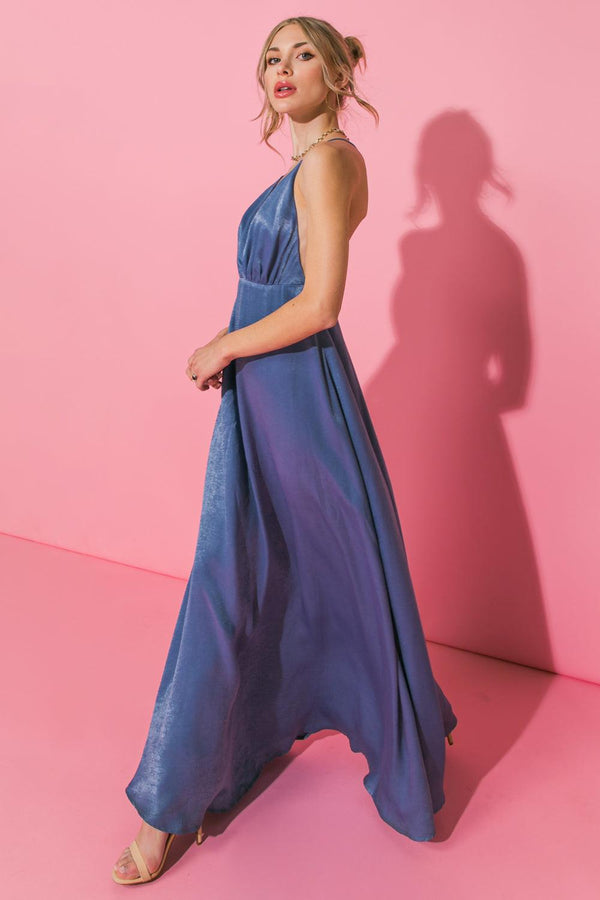 NEW PERSPECTIVE SATIN MAXI DRSS.